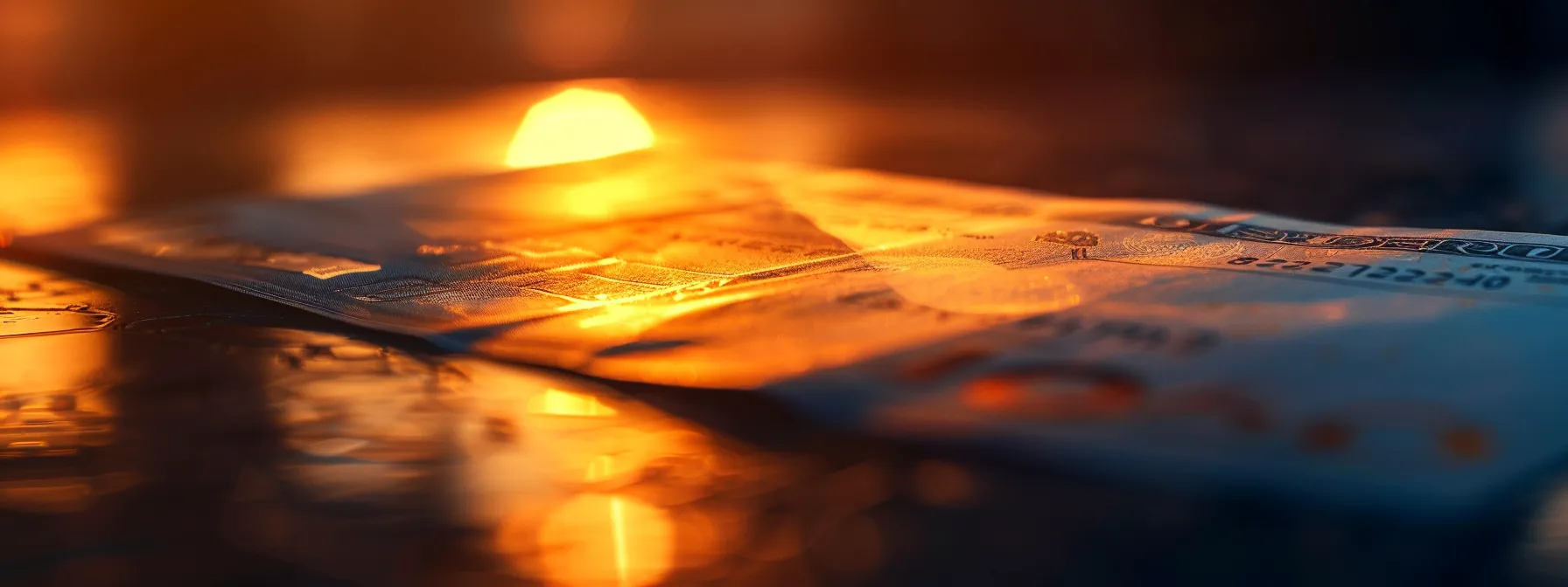 a close-up of a meticulously secure cheque resting on a sleek surface, illuminated by soft, warm light, contrasting with a shadowy background that symbolizes the serious implications of regulatory compliance and security in financial transactions.
