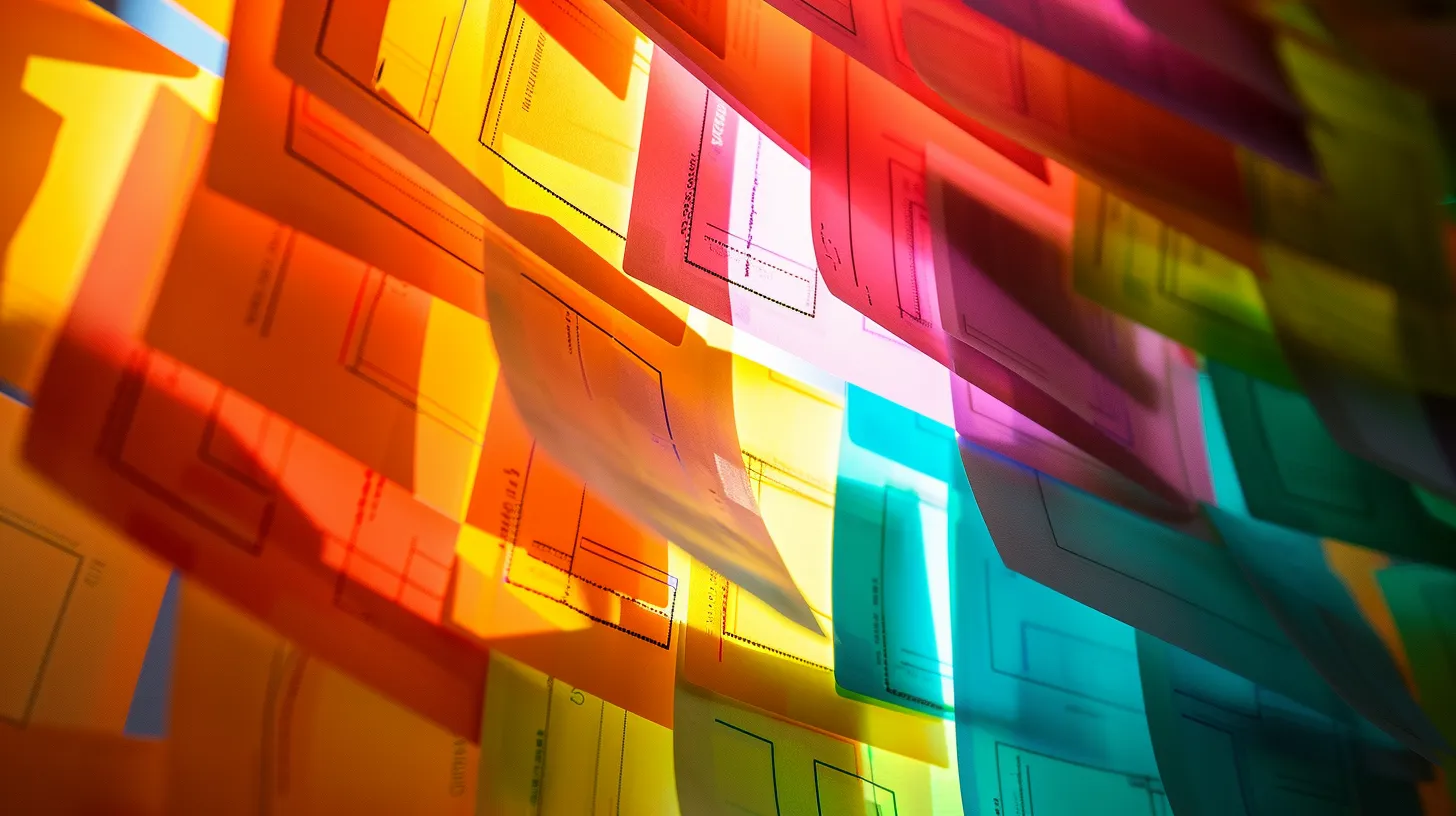 a visually striking arrangement of vibrant, neatly stacked business and personal cheques, illuminated by soft, natural light, showcasing the elegance of financial empowerment and organization.